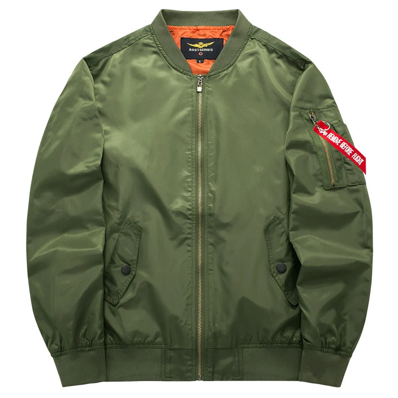 Herren Nylon-Bomberjacke im Pilotenstil mit wattierter Thermofütterung und Ärmeltasche Nord Taschen