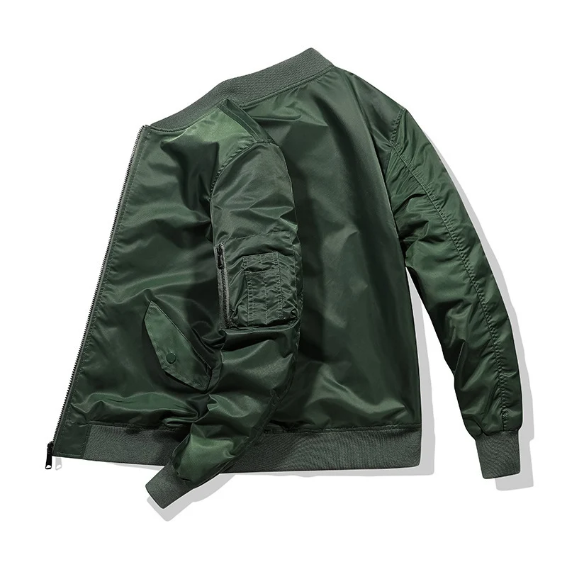 Herren Nylon-Bomberjacke im Aviator-Stil mit Ärmeltasche und gerippten Bündchen Nord Taschen