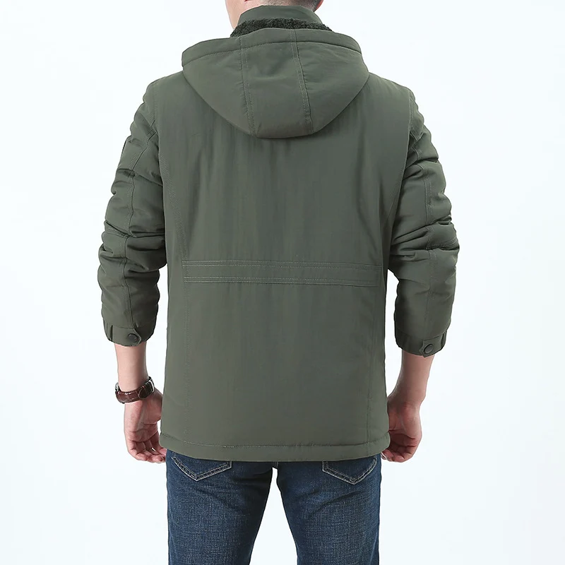Herren Multifunktionaler Winterparka mit Teddyfleece-Kapuze und Mehrfach-Taschensystem Nord Taschen