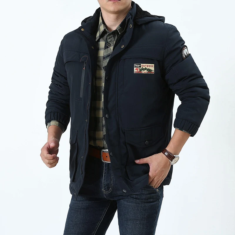 Herren Multifunktionaler Winterparka mit Teddyfleece-Kapuze und Mehrfach-Taschensystem Nord Taschen