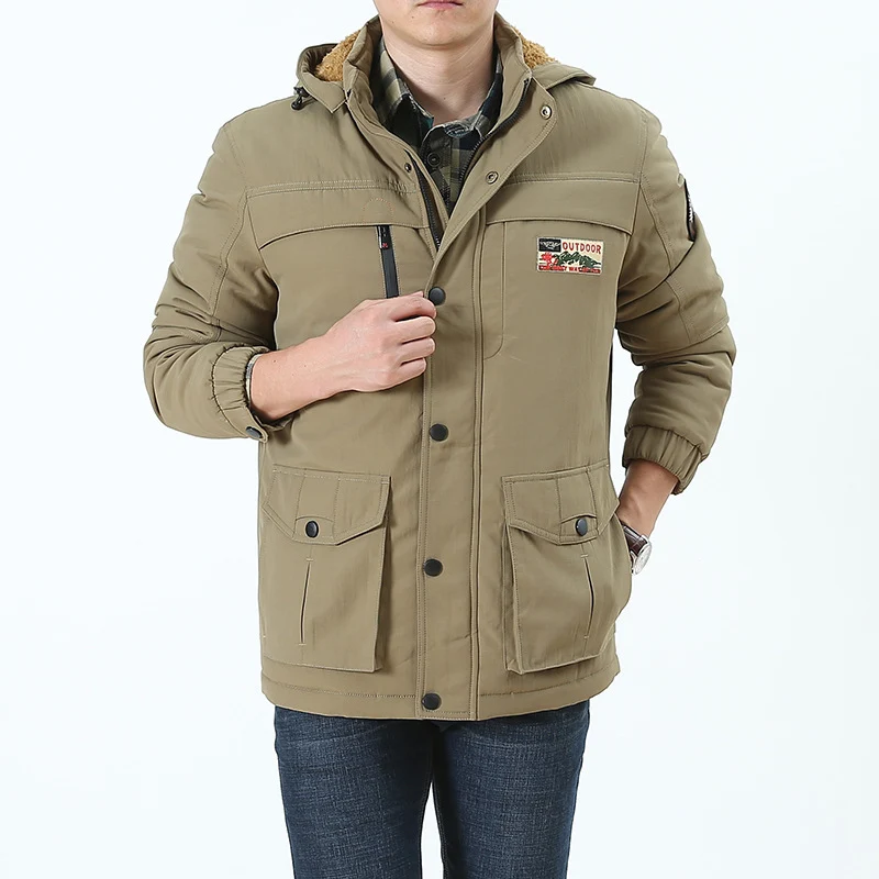 Herren Multifunktionaler Winterparka mit Teddyfleece-Kapuze und Mehrfach-Taschensystem Nord Taschen