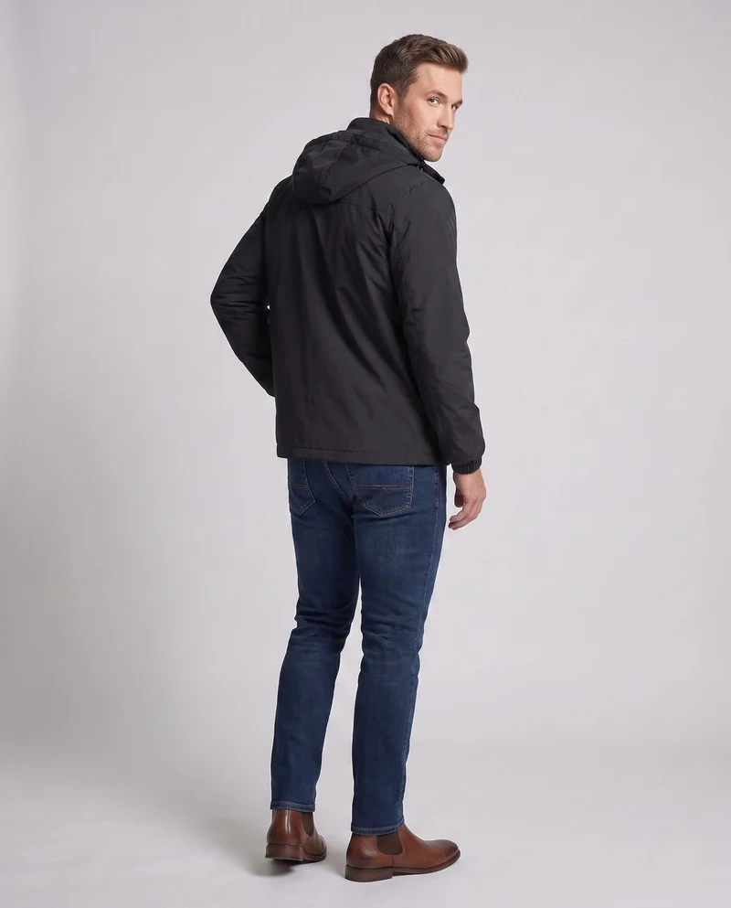 Herren Leichte Softshell Outdoorjacke mit Kapuze und Reißverschlusstaschen Nord Taschen
