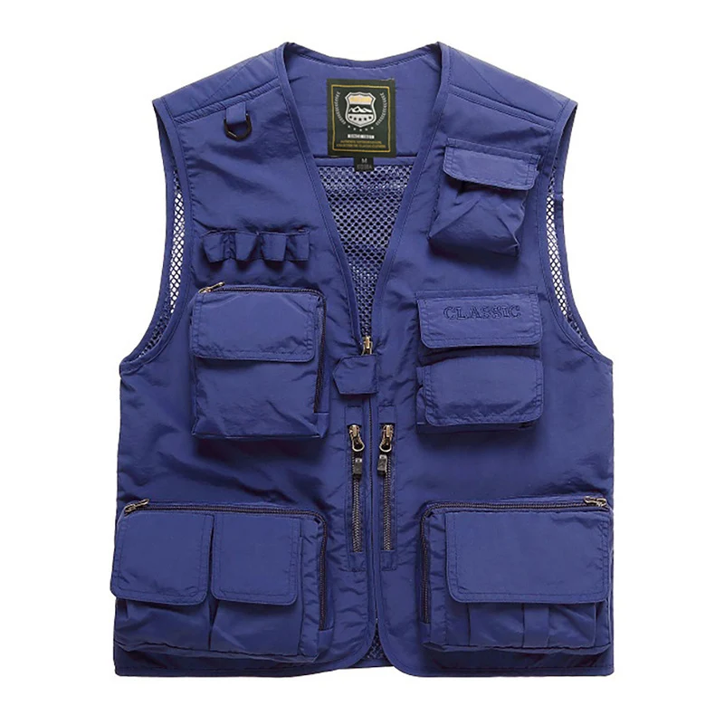 Herren Multifunktionale Utility-Weste mit zahlreichen Taschen und Mesh-Rücken Nord Taschen