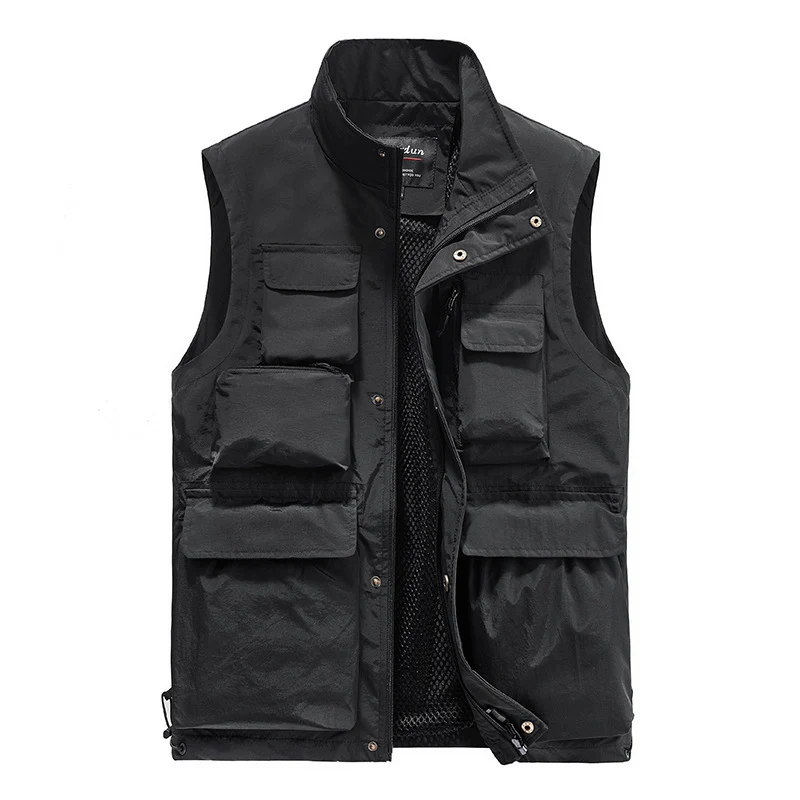 Herren Multifunktionale Utility‑Weste mit Mesh‑Futter und Mehrfach‑Taschen Nord Taschen