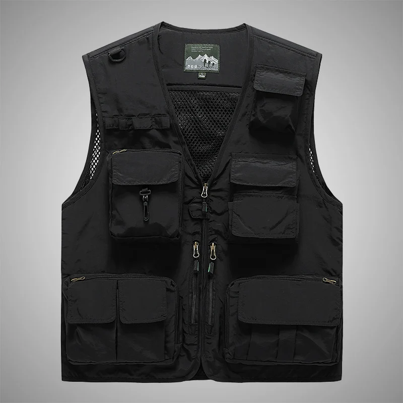 Herren Multifunktionale Utility-Weste mit Mehrfachtaschen und Mesh-Innenfutter Nord Taschen