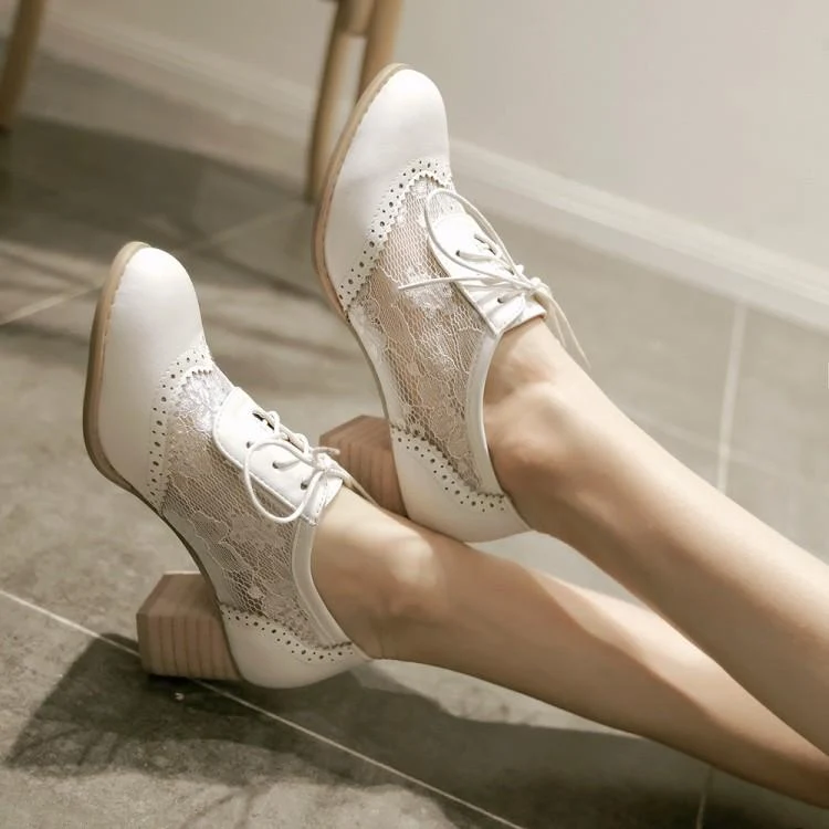 Schnürschuhe mit Mesh-Absatz - Vittorelli