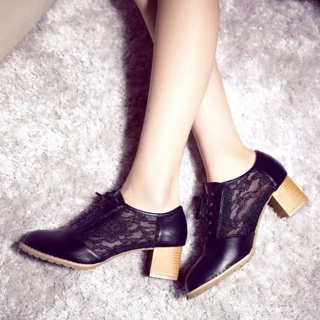 Schnürschuhe mit Mesh-Absatz - Vittorelli