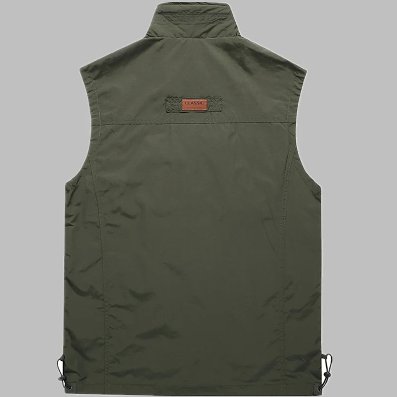 Herren multifunktionale Outdoor‑Utility‑Weste mit Reißverschluss, Mehrfachtaschen und atmungsaktivem Meshfutter Nord Taschen