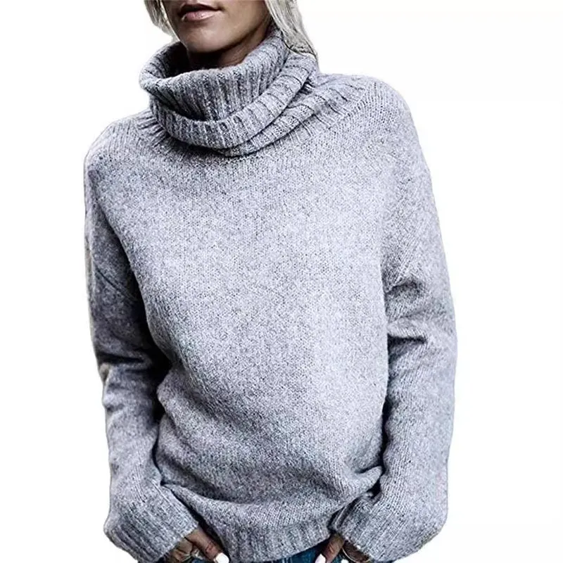 Damen Oversize-Kuschel-Rollkragenpullover aus Feinstrick Nord Taschen