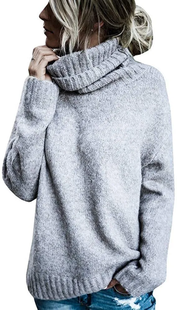 Damen Oversize-Kuschel-Rollkragenpullover aus Feinstrick Nord Taschen