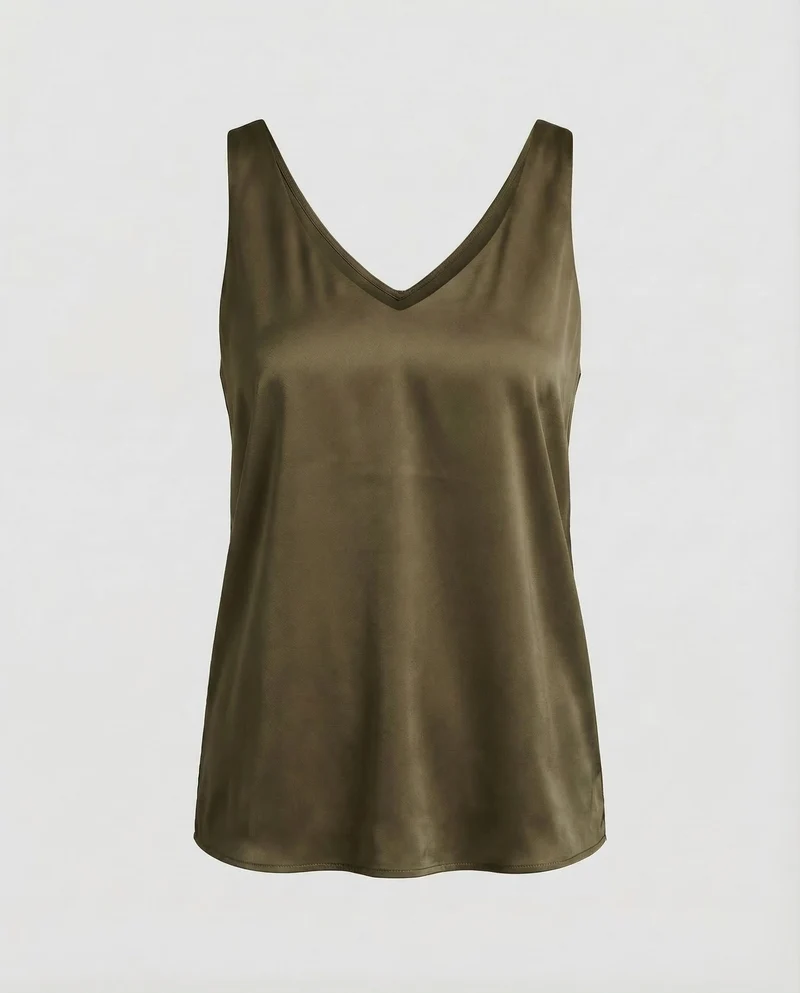 Damen Satin Top Spaghettiträger