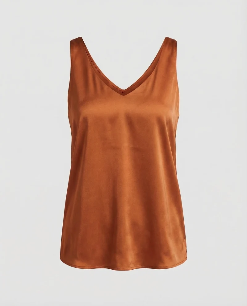 Damen Satin Top Spaghettiträger