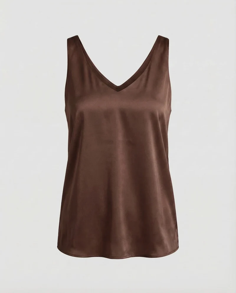 Damen Satin Top Spaghettiträger