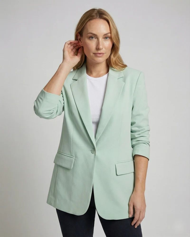 Damen Lockere Überschulter Longblazer