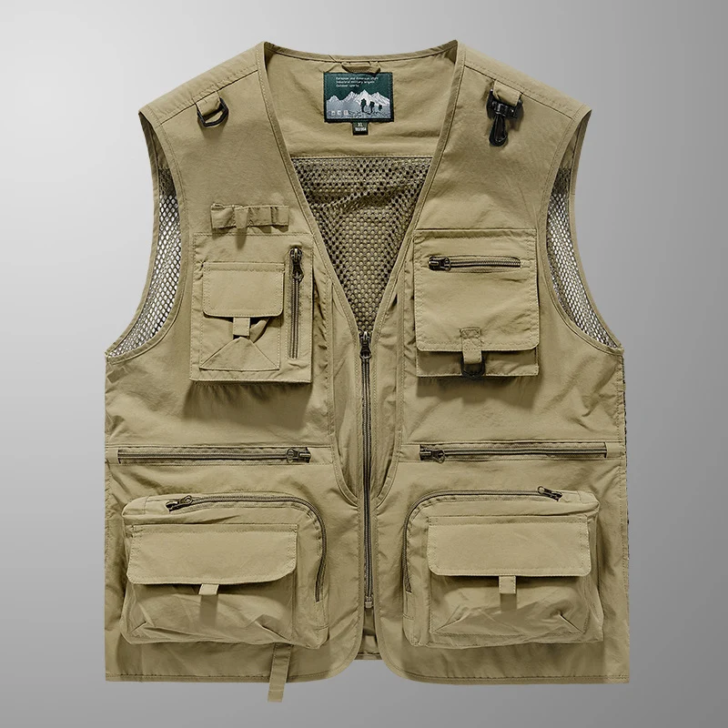 Herren Multifunktionale Angler- und Utility‑Weste mit Mesh‑Einsätzen und Mehrfach‑Taschen Nord Taschen