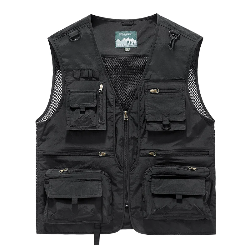 Herren Multifunktionale Angler- und Utility‑Weste mit Mesh‑Einsätzen und Mehrfach‑Taschen Nord Taschen