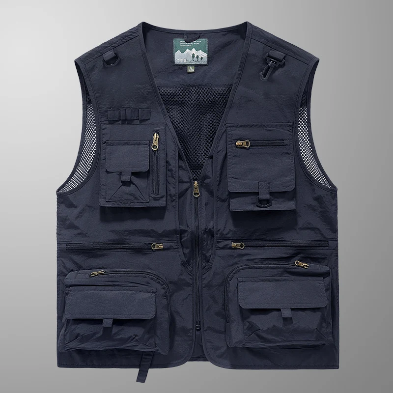 Herren Multifunktionale Angler- und Utility‑Weste mit Mesh‑Einsätzen und Mehrfach‑Taschen Nord Taschen