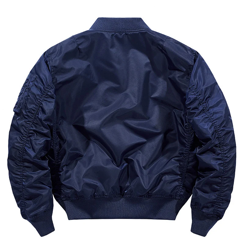 Herren Modernes Nylon-Flightbomber mit kontrastierendem Innenfutter, Ärmeltasche und elastischem Rippbündchen Nord Taschen