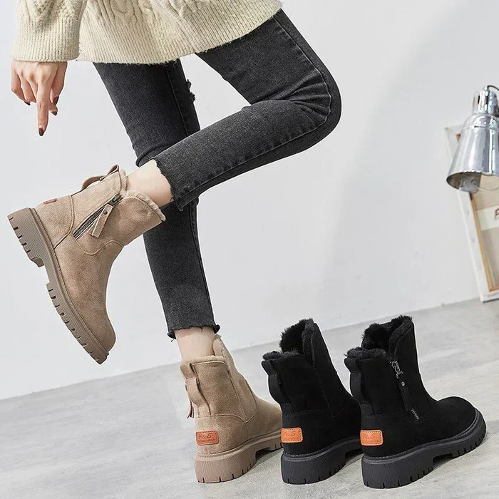 Nord Taschen | Damen Gefütterte Winter-Stiefeletten mit Reißverschluss