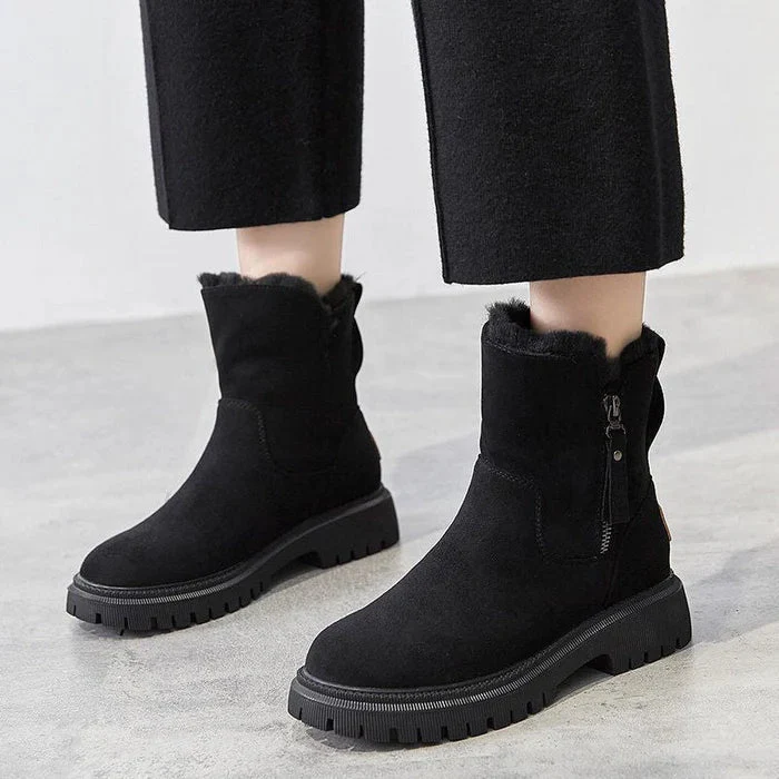 Nord Taschen | Damen Gefütterte Winter-Stiefeletten mit Reißverschluss