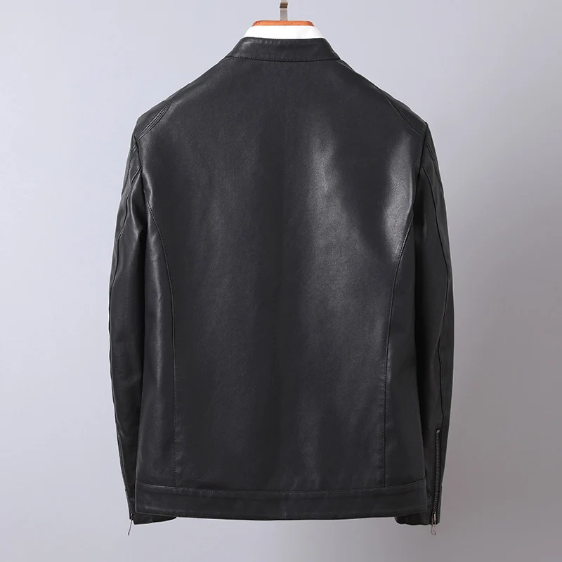 Herren Minimalistisches Kunstleder-Blouson mit Stehkragen und seitlichen Reißverschlusstaschen Nord Taschen