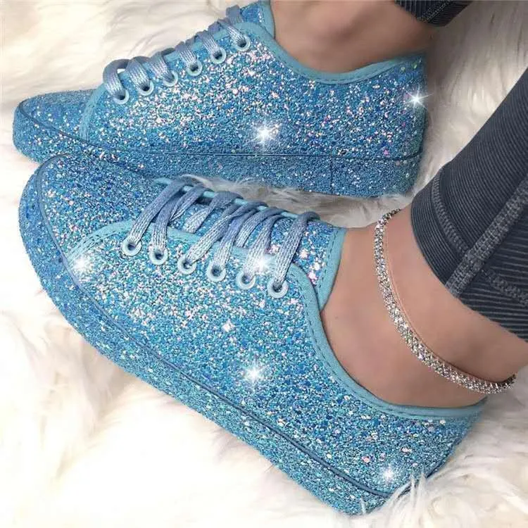 Damen Glitzernde Sneaker mit atmungsaktiver Sohle und zusätzlichem Komfort - Vittorelli