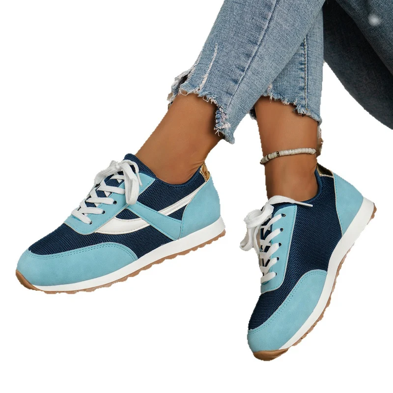 Damen leichte Retro-Lauf-Sneaker mit verstärkter Zehenkappe, atmungsaktivem Mesh-Obermaterial und profilierter Gummilaufsohle Nord Taschen