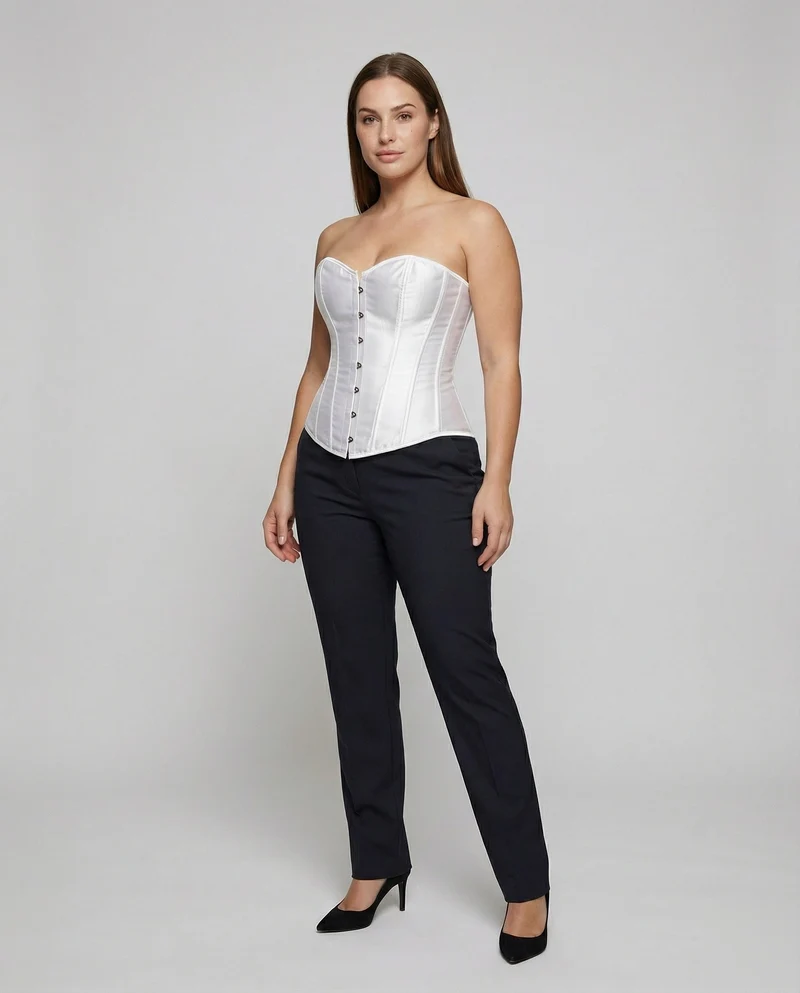 Damen Elegante Verstärkte Stäbe Satin Satin-Miederkorsett