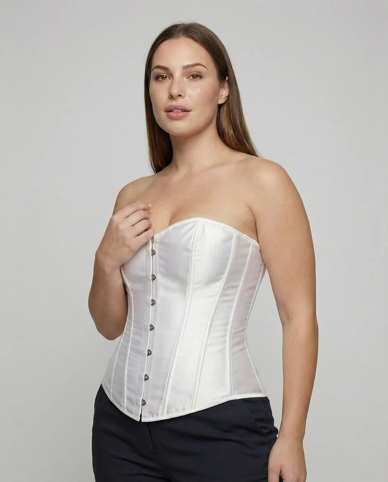 Damen Elegante Verstärkte Stäbe Satin Satin-Miederkorsett