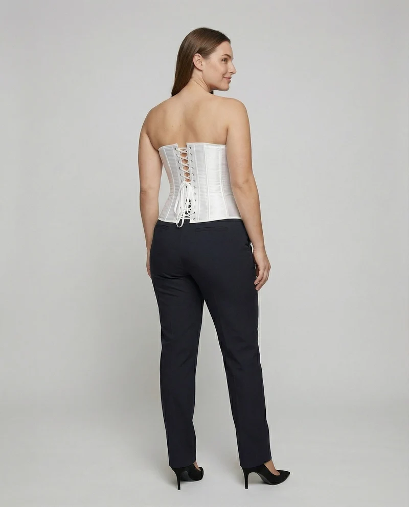 Damen Elegante Verstärkte Stäbe Satin Satin-Miederkorsett