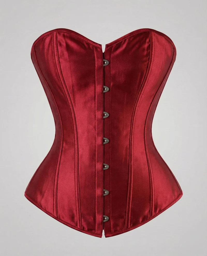 Damen Elegante Verstärkte Stäbe Satin Satin-Miederkorsett