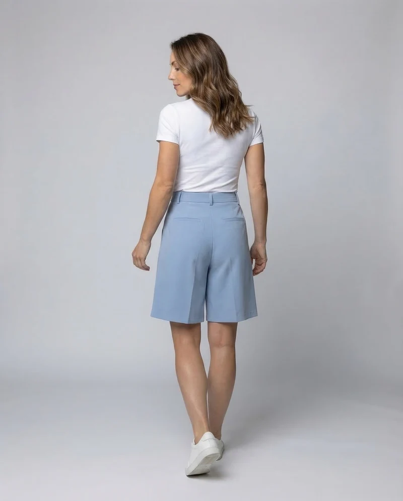 Damen Bermuda Shorts High Waist