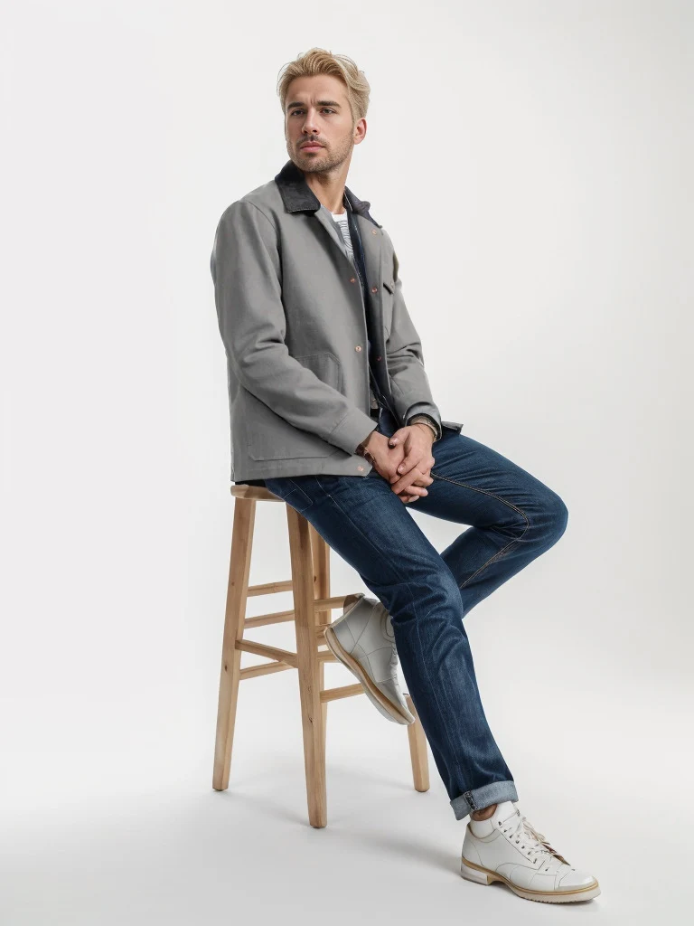 Herren Utility-Overshirt aus schwerer Canvas mit Cordkragen und Druckknopfverschluss Nord Taschen
