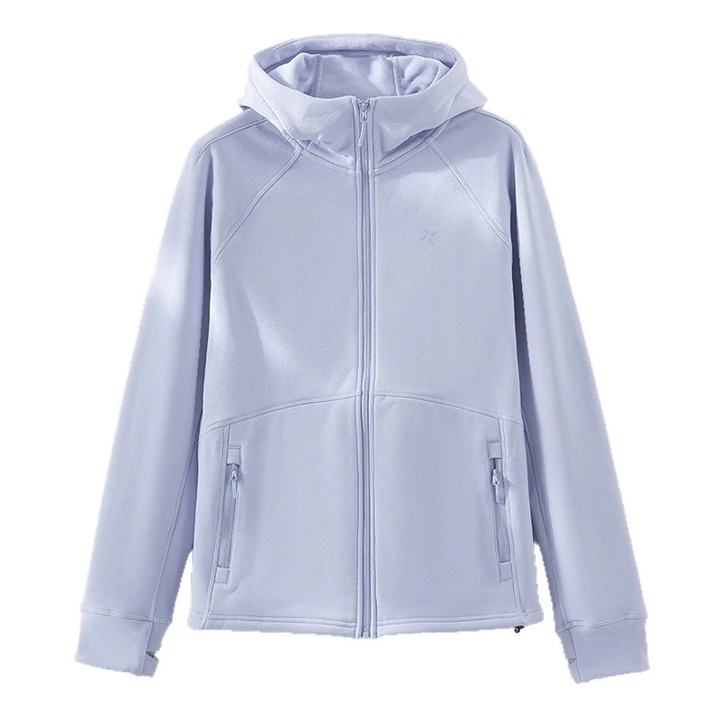 Damen Kapuzen-Fleecejacke mit durchgehendem Reißverschluss, ergonomischen Nähten und Reißverschlusstaschen Nord Taschen