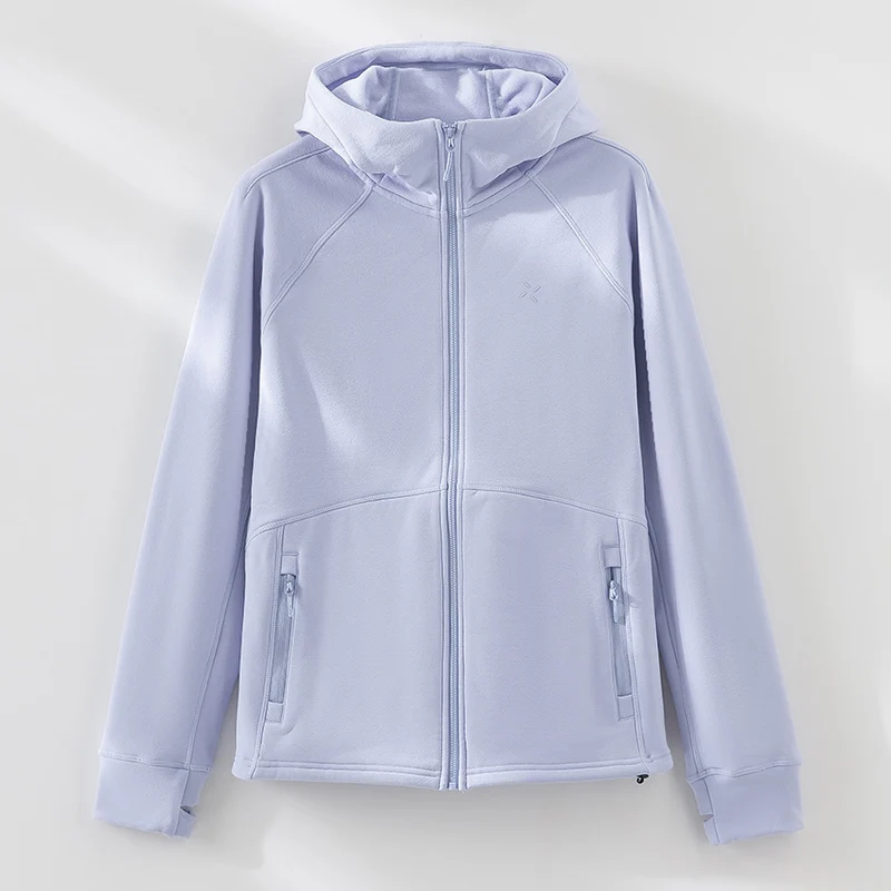 Damen Kapuzen-Fleecejacke mit durchgehendem Reißverschluss, ergonomischen Nähten und Reißverschlusstaschen Nord Taschen