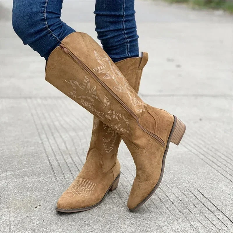 Bestickte Western-Cowboystiefel für Frauen