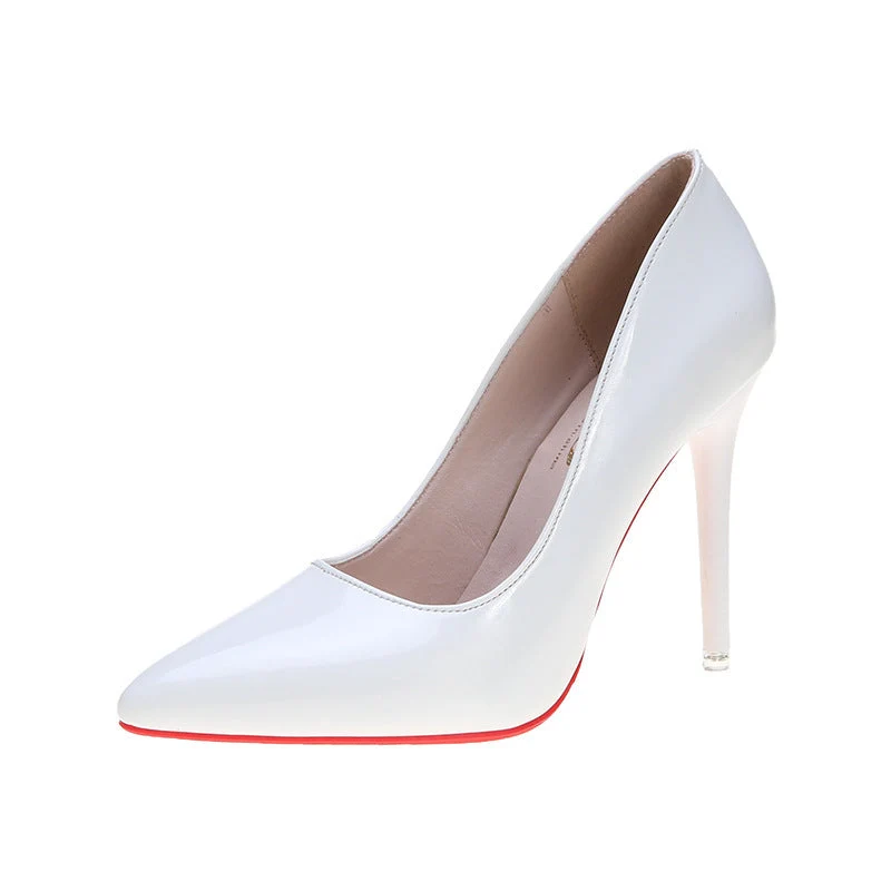 Damen elegante High Heels mit spitzem Schuhprofil und glänzender Oberfläche Nord Taschen