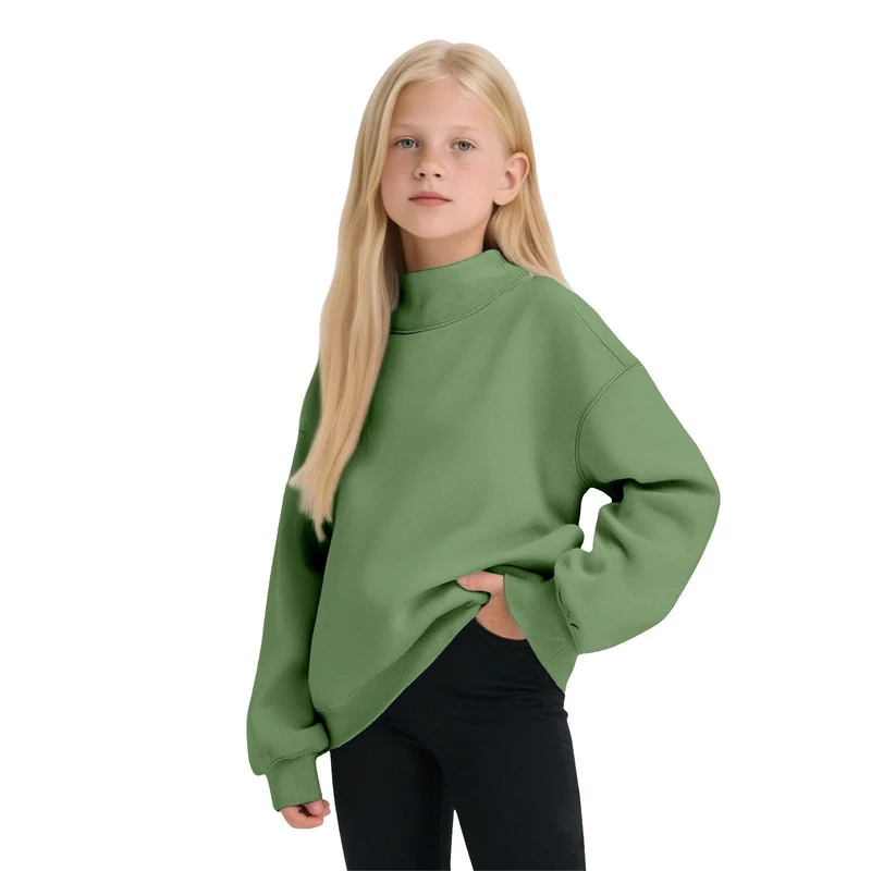 Damen Lässiges Funnel-Neck Sweatshirt im Oversize‑Schnitt mit überschnittener Schulter Nord Taschen