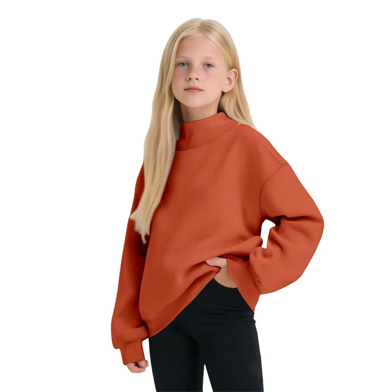 Damen Lässiges Funnel-Neck Sweatshirt im Oversize‑Schnitt mit überschnittener Schulter Nord Taschen