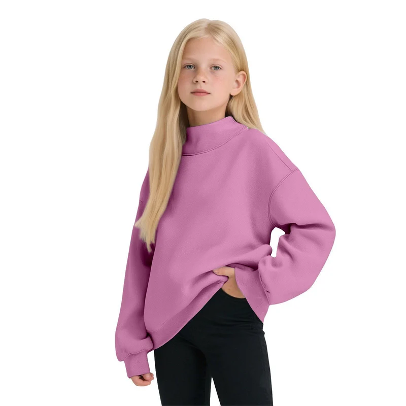 Damen Lässiges Funnel-Neck Sweatshirt im Oversize‑Schnitt mit überschnittener Schulter Nord Taschen
