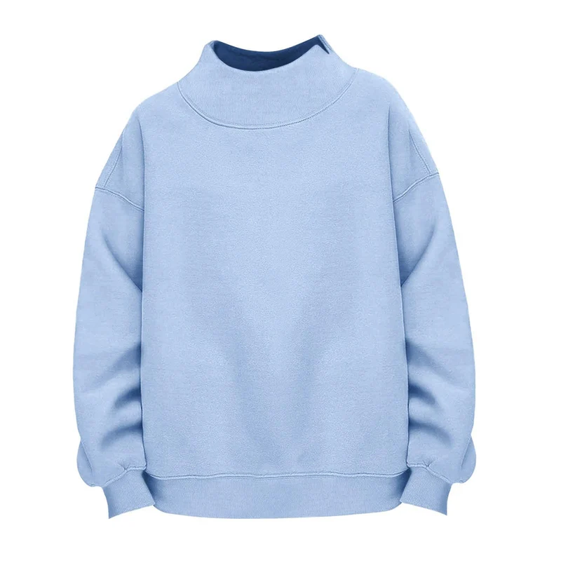 Damen Lässiges Funnel-Neck Sweatshirt im Oversize‑Schnitt mit überschnittener Schulter Nord Taschen