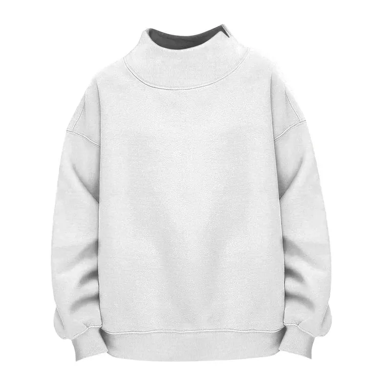Damen Lässiges Funnel-Neck Sweatshirt im Oversize‑Schnitt mit überschnittener Schulter Nord Taschen