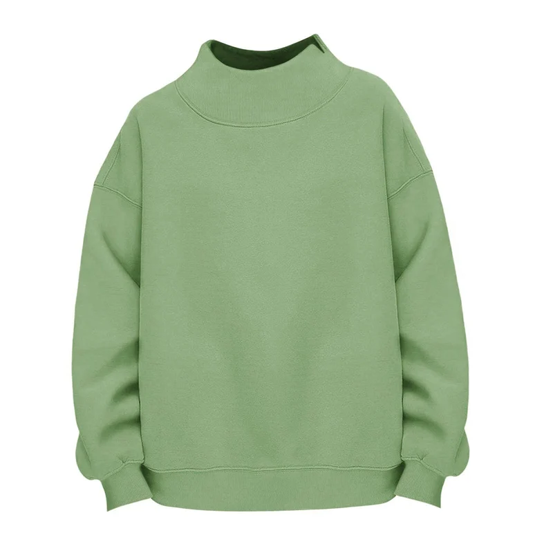 Damen Lässiges Funnel-Neck Sweatshirt im Oversize‑Schnitt mit überschnittener Schulter Nord Taschen