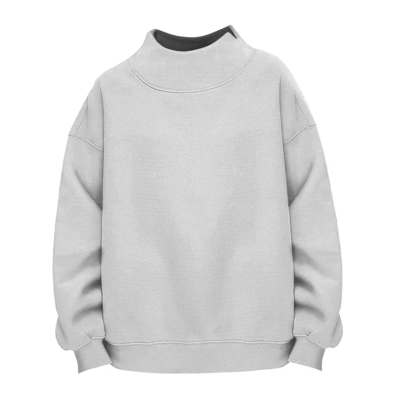 Damen Lässiges Funnel-Neck Sweatshirt im Oversize‑Schnitt mit überschnittener Schulter Nord Taschen