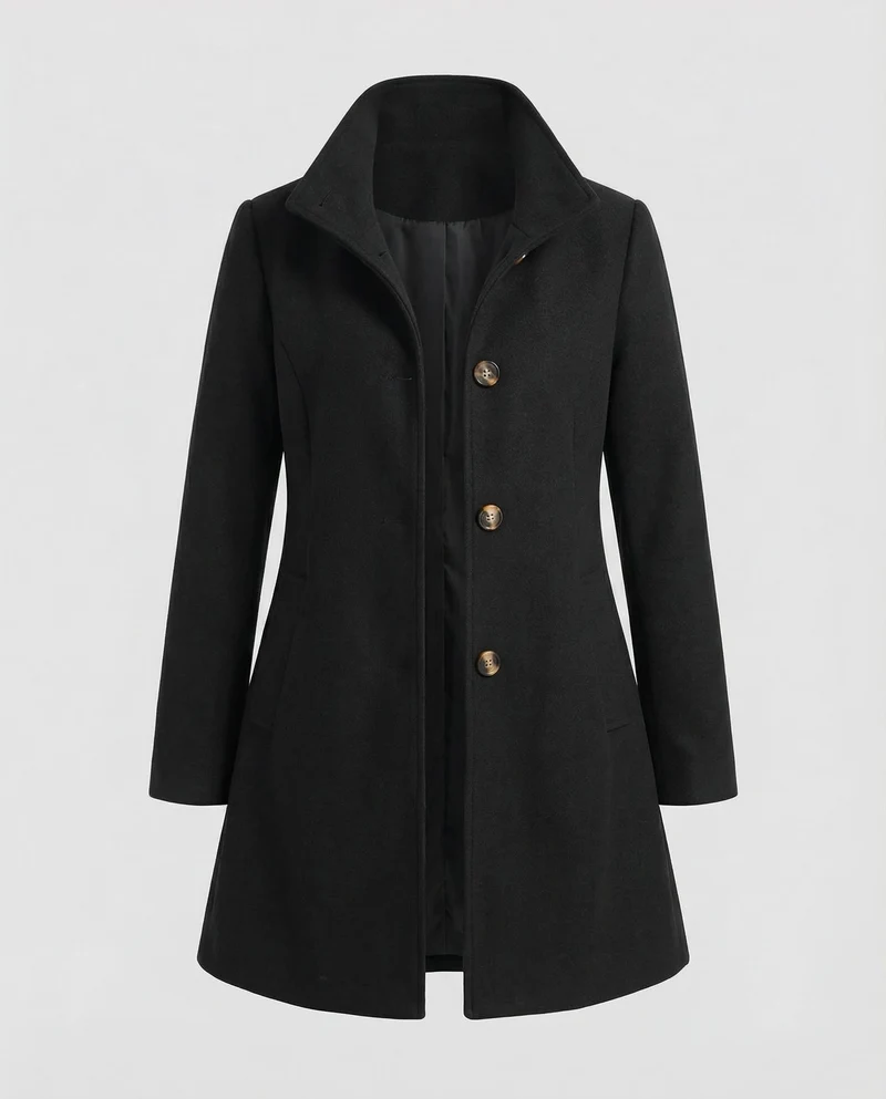 Eleganter Damen Wollmantel