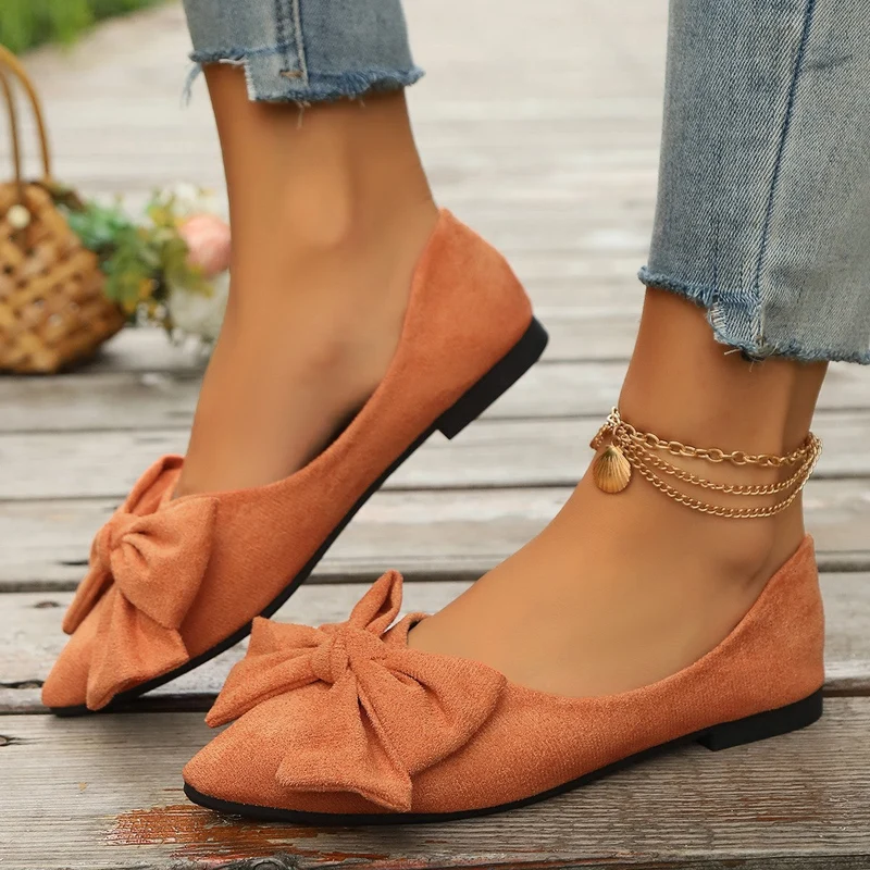 Damen Ballerinas mit großem Schleifen-Design und softem Obermaterial Nord Taschen