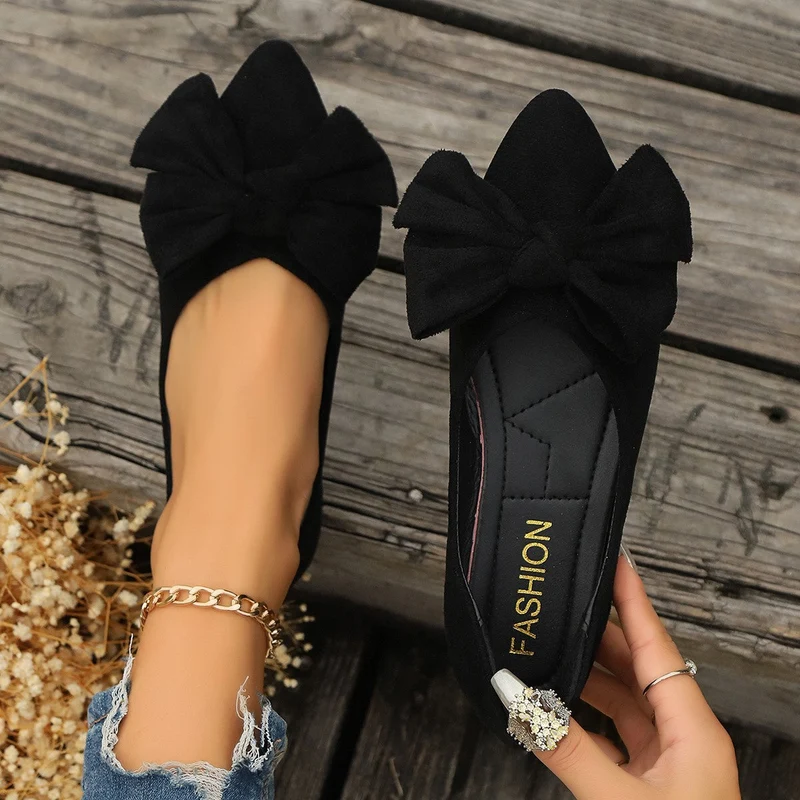 Damen Ballerinas mit großem Schleifen-Design und softem Obermaterial Nord Taschen