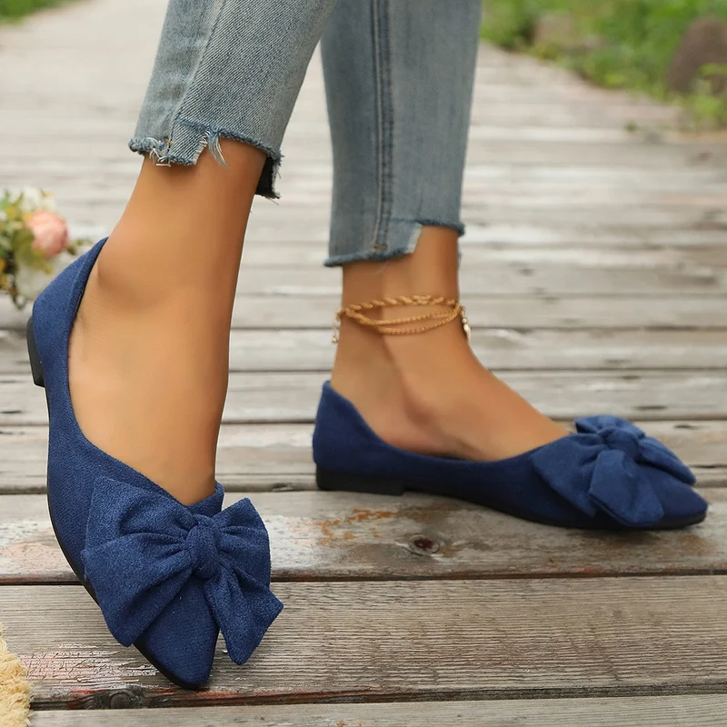 Damen Ballerinas mit großem Schleifen-Design und softem Obermaterial Nord Taschen
