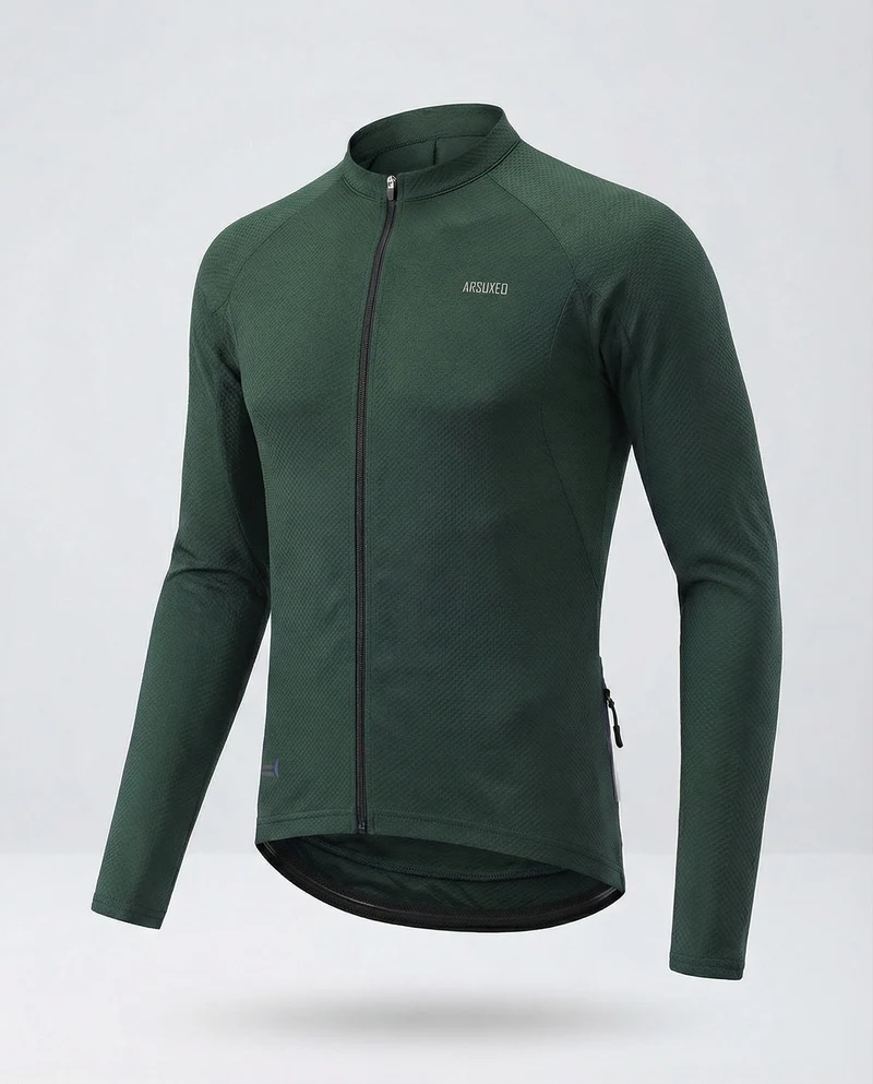 Fahrradtrikot Langarm Mit Rückentaschen Herren - Arvani
