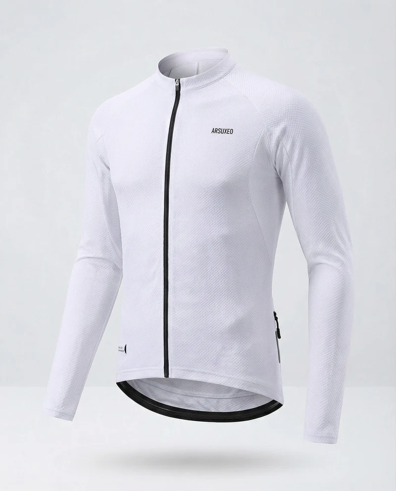 Fahrradtrikot Langarm Mit Rückentaschen Herren - Arvani